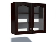 Corp superior vitrina 80 cu 2 usi Zebra MDF mustata wenge